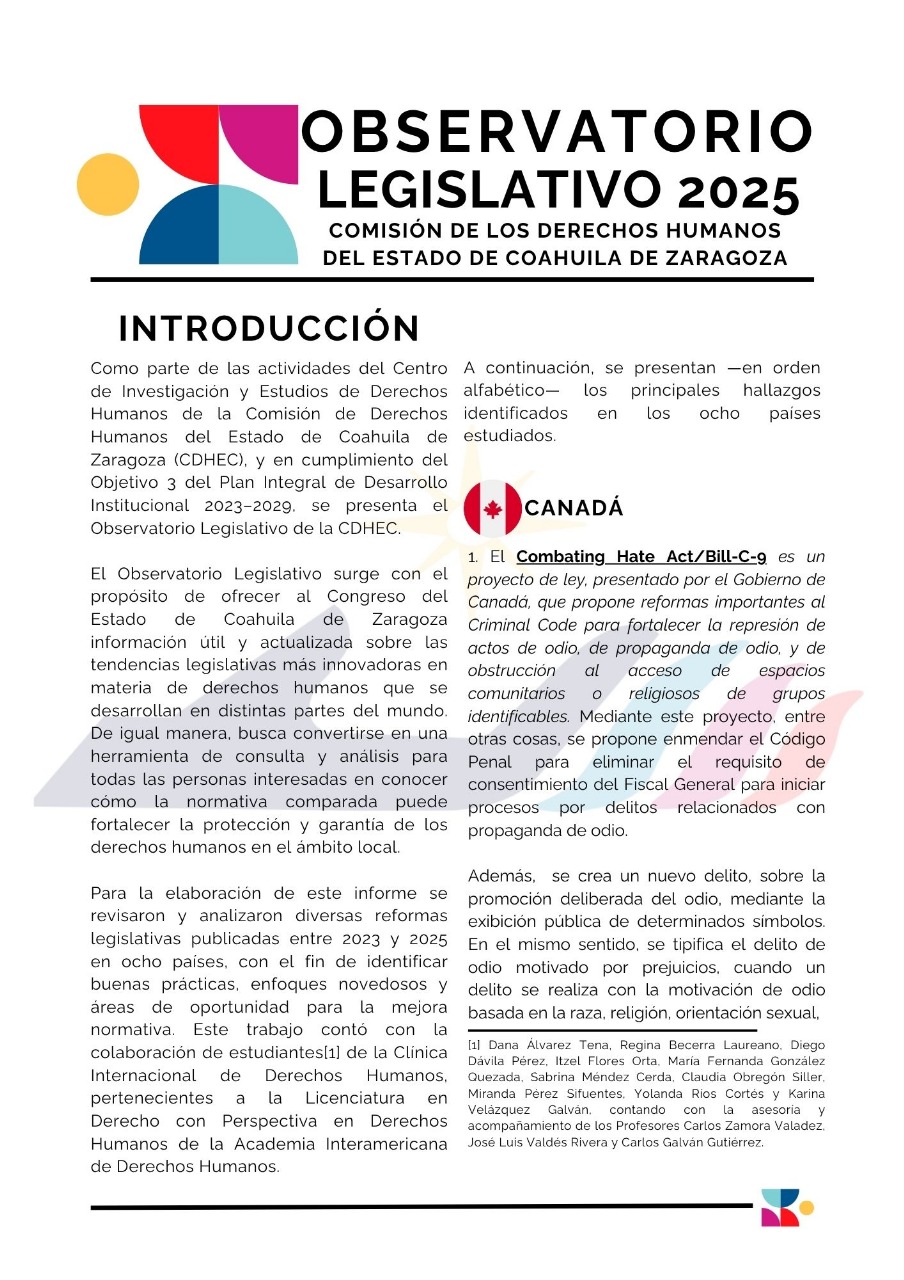 Observatorio Legislativo CDHEC